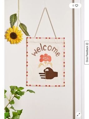 Urban Outfitters Welcome Hanging Dpor Flag